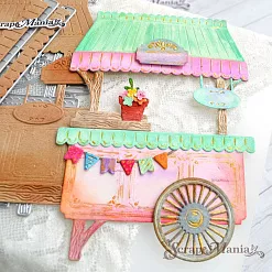Нож "Цветочный магазин. Витрина на колесах", 9,6х13,5 см (ScrapMania)