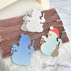 Нож "Снеговик с фонарем", 4,7х6,8 см (ScrapMania)
