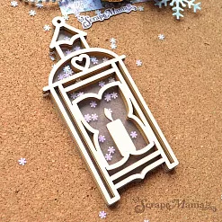 Шейкер "Новогодние гномы. Фонарь со свечой большой", 6,5х13 см (ScrapMania) Шейкер "Новогодние гномы. Фонарь со свечой большой", 6,5х13 см (ScrapMania)