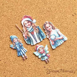 Набор тканевых высечек "Рождество у волшебников. Персонажи", 19 шт (ScrapMania)