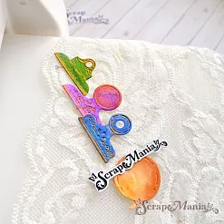 Нож "Школьная жизнь. Таб расписной", 2,9х4 см (ScrapMania)