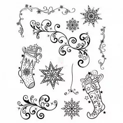 Набор штампов "Носочки и звезды" (Viva Decor) Набор штампов "Носочки и звезды" (Viva Decor)