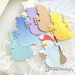 Нож "Снеговик с фонарем", 4,7х6,8 см (ScrapMania)
