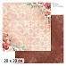 20х20 Бумага "Багряный винтаж. Дизайн 4" (ScrapMania)