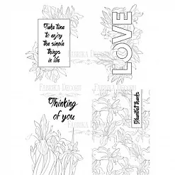 Набор текстурированных карточек "Majestic iris", на английском (Фабрика Декору)