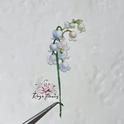Набор высечек из ткани "Майский ландыш", 21 шт (RozeFlowers)