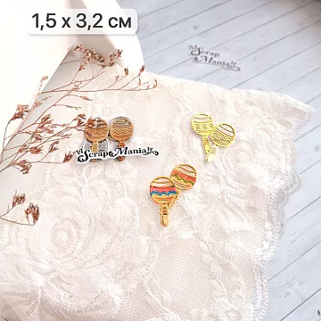 Нож "Музыка. Маракасы", 1,6х3,2 см (ScrapMania)