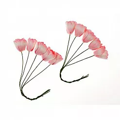 Букет тюльпанов "Бело-розовые",10 шт (ScrapBerry's)