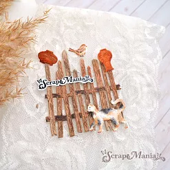 Нож "Русские сказки. Деревенский кот", 7х7,8 см (ScrapMania)