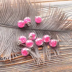 Набор стеклянных подвесок "Шар. Камушки фуксия" (АртУзор)