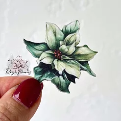Набор высечек из ткани "Букет на рождество", 21 шт (RozeFlowers)