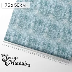 Отрез ткани 75х50 см "Рождество у волшебников. Морозный рисунок" (ScrapMania) Отрез ткани 75х50 см "Рождество у волшебников. Морозный рисунок" (ScrapMania)