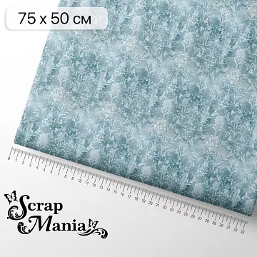 Отрез ткани 75х50 см "Рождество у волшебников. Морозный рисунок" (ScrapMania)