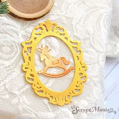 Нож "Новогодние игрушки. Лошадки", 3,3х3,2 см (ScrapMania) Нож "Новогодние игрушки. Лошадки", 3,3х3,2 см (ScrapMania)