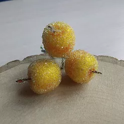 Букет "Яблоки засахаренные. Желтые", 2,6х1,8 см, 3 шт