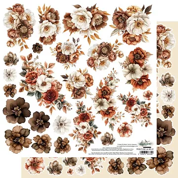 Бумага 30х30 см "Behind Closed Doors. Для вырезания. Цветы" (Alchemy of Art)