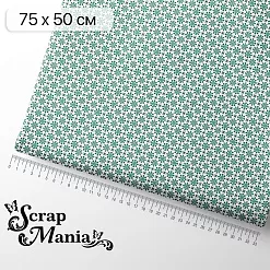 Отрез ткани 75х50 см "Рождество у волшебников. Изумрудные снежинки" (ScrapMania) Отрез ткани 75х50 см "Рождество у волшебников. Изумрудные снежинки" (ScrapMania)