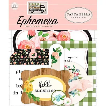 Набор вырубок из бумаги "Spring Market. Ephemera", 33 шт (Carta Bella)