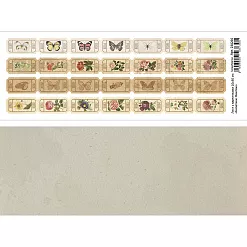 Лист с картинками 10х30 см "Билетики. Винтаж" (ScrapMania)