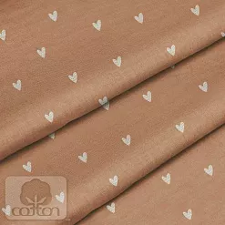 Отрез ткани 79х50 см "Сердца карамель" (Cotton) Отрез ткани 79х50 см "Сердца карамель" (Cotton)
