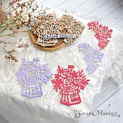 Нож "Французская любовь. Букеты", 5,5х6 см (ScrapMania)