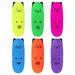 Набор текстовыделителей "Kids. Cute cats. Неоновые", 6 цветов (Brauberg)