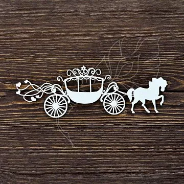 Украшение из чипборда "Карета для принцессы" (AL)