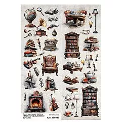 Лист с картинками 10х30 см "Элементарно, Ватсон! Детали" (ScrapMania)