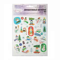 Наклейки 15х17 см с глиттером "Снеговики 3" (Mr.Painter) Наклейки 15х17 см с глиттером "Снеговики 3" (Mr.Painter)