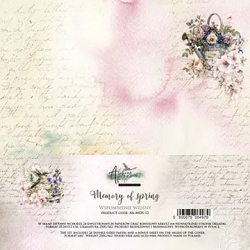 Набор бумаги 15х15 см "Memory of Spring", 24 листа (Alchemy of Art)