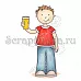 Штамп "Мальчик с поп-корном"