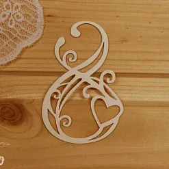 Украшение из чипборда "Восемь 4" (Просто небо)