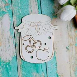 Украшение из чипборда "Баночка" (ScrapКрым) Украшение из чипборда "Баночка" (ScrapКрым)