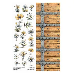 Лист с картинками 10х30 см "Лукоморье. Цветы" (ScrapMania) Лист с картинками 10х30 см "Лукоморье. Цветы" (ScrapMania)