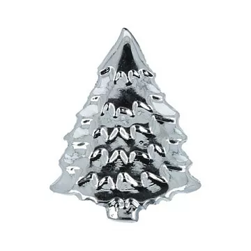 Пуговица пластиковая "Елочка", цвет серебро (Gamma)