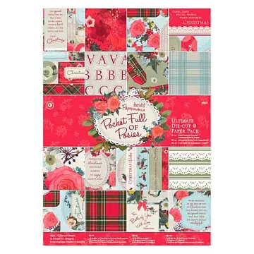 Набор бумаги А4 и листов с высечками "Pocket Full of Posies. Букетик в кармане", 48 листов (DoCrafts)