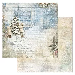 Набор бумаги 20х20 см "Сочельник", 12 листов (ScrapMania)