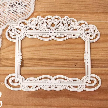 Украшение из чипборда 3D "Рамка прямоугольная. Ажурная" (Просто небо)