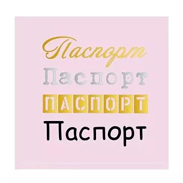 Термотрансферная наклейка "Паспорт", 4 шт (Scrapmama)