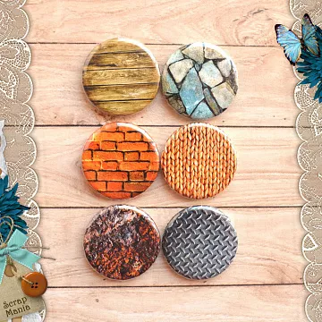 Набор фишек "Текстуры. Мужское настроение" (ScrapMania)