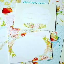 Набор карточек "Клубничное детство", 16 шт (ScrapMania)