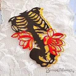 Нож "Готическая эстетика. Скелет с магнолиями", 5,4х7,6 см (ScrapMania)