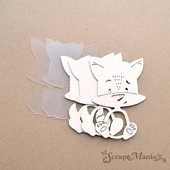 Шейкер "Новогодняя Ванилька. Лисичка. Большая", 6х8 см (ScrapMania)