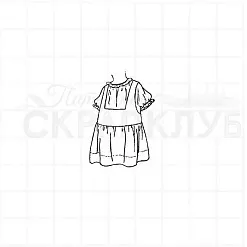Штамп "Сарафан", 2,5х3,8 см (Скрапклуб)