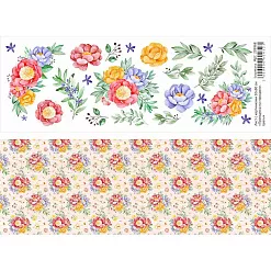 Лист с картинками 10х30 см "Принцесса на горошине. Цветы" (ScrapMania)