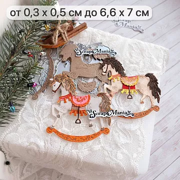 Нож "Сказка на Новый Год. Лошадка", 6,6х7 см (ScrapMania)