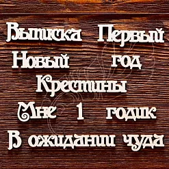 Набор украшений из чипборда "Надписи 4" (AL)