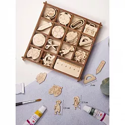 Набор деревянных украшений "Школа" (Орландо)