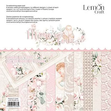 Набор бумаги 30х30 см "Mum's love", 6 листов (Lemon Craft)