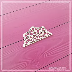 Чипборд "Кружевная салфетка. Половинка 2", 5х2,6 см (СкрапМагия) Чипборд "Кружевная салфетка. Половинка 2", 5х2,6 см (СкрапМагия)